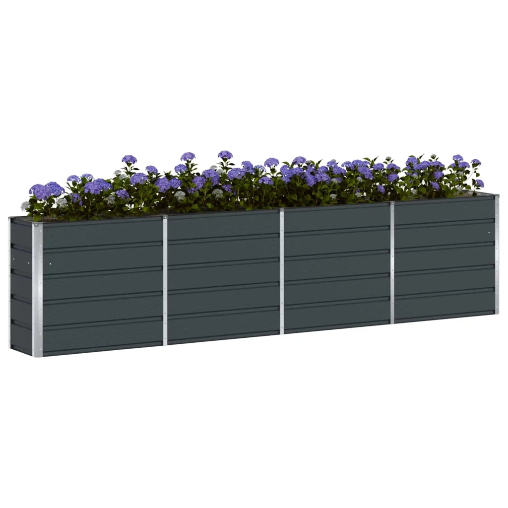 Fioriera | Cassetta per fiori | Vaso Antracite 320 x 40 x 75 cm Acciaio