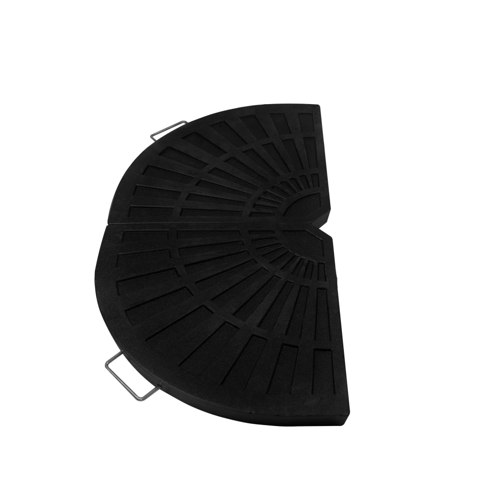 Set 2 Pesi Base Ombrellone Decentrato Banana in Resina 28kg Nero