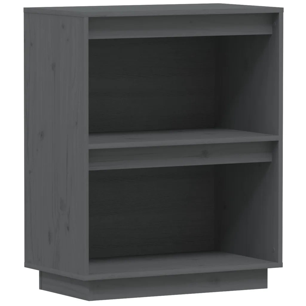 Mobile consolle rustico in legno di pino 60 x 34 x 75 cm ampio spazio contenitivo complemento d'arredo per soggiorno grigio 02_0048111
