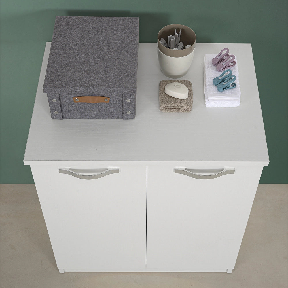 Base multiuso 70x85,5cm salvaspazio in legno bianco 2 ante linea Pilar