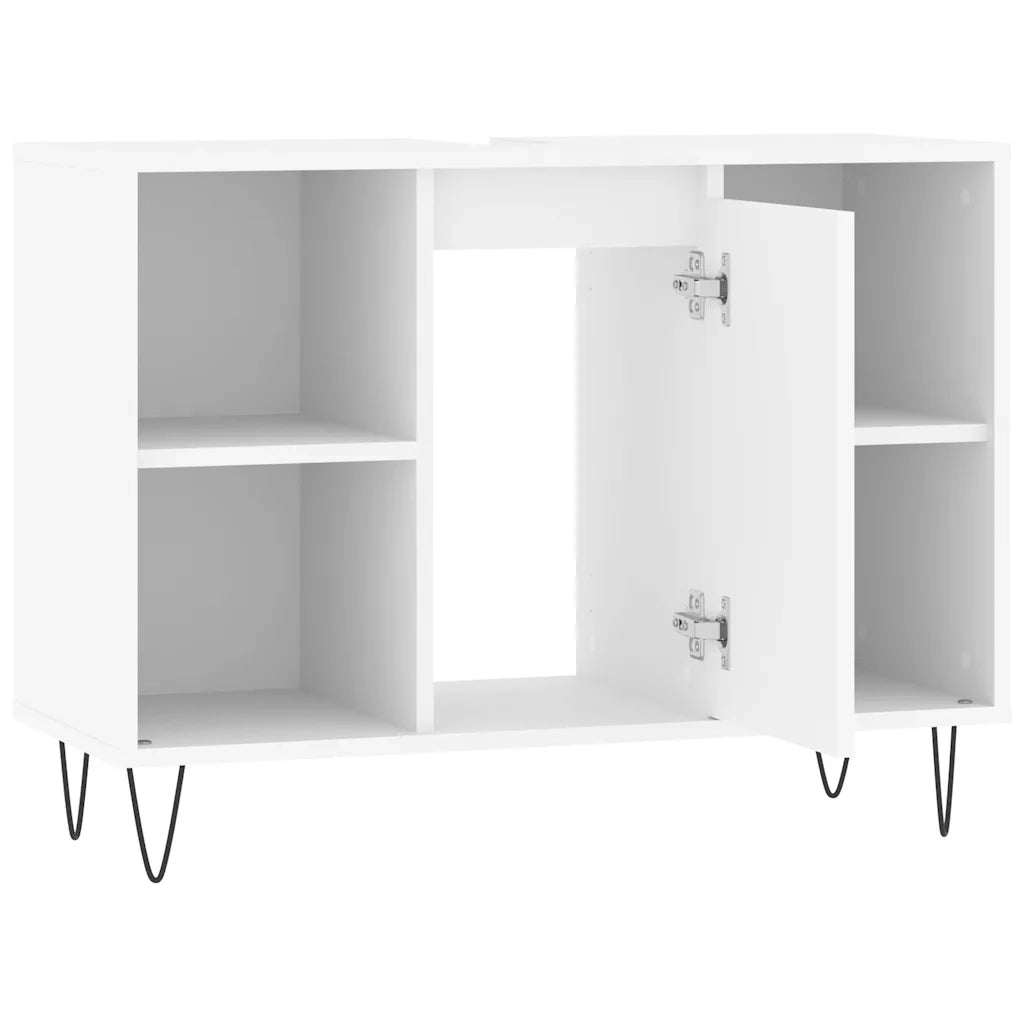 Mobile da Bagno Bianco 80x33x60 cm in Legno Multistrato 831628