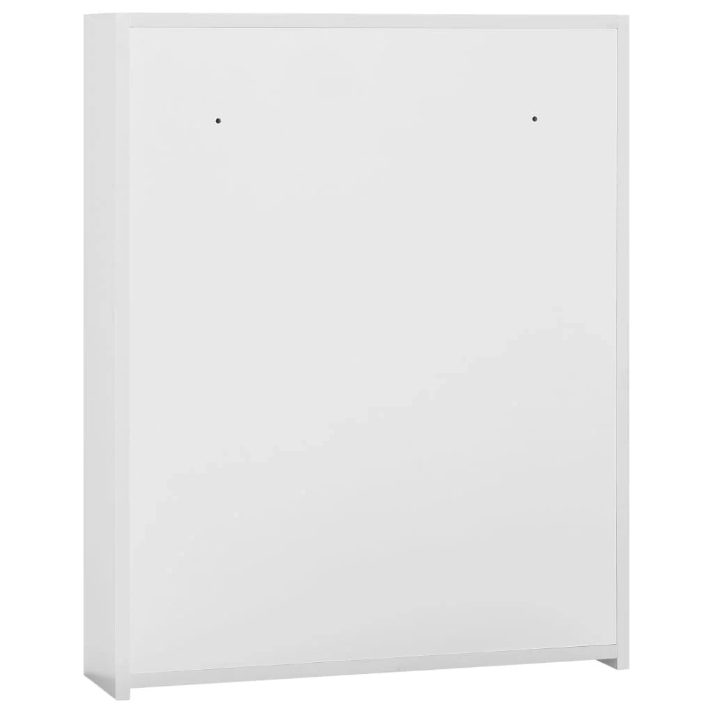 Mobiletto con specchio da bagno 60 x 15 x 75 cm MDF bianco 02_0006717
