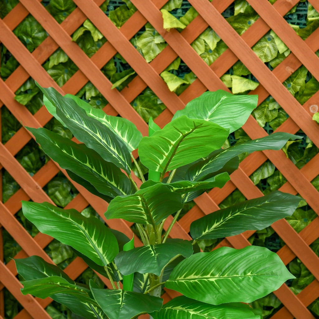 Pianta Artificiale H95 cm 33 Foglie con Vaso Verde