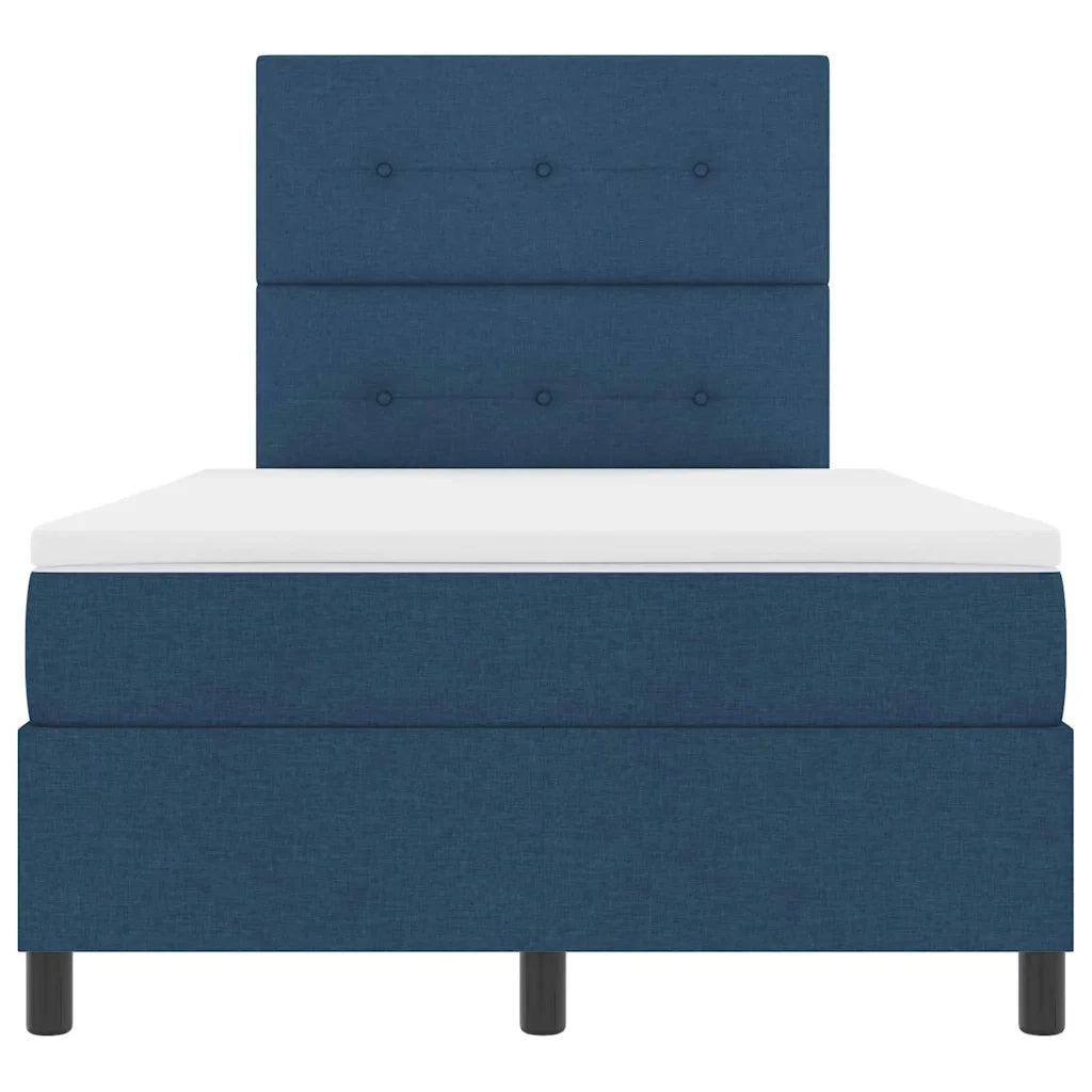 Letto a molle con materasso Blu 120 x 190 cm Tessuto 3339377