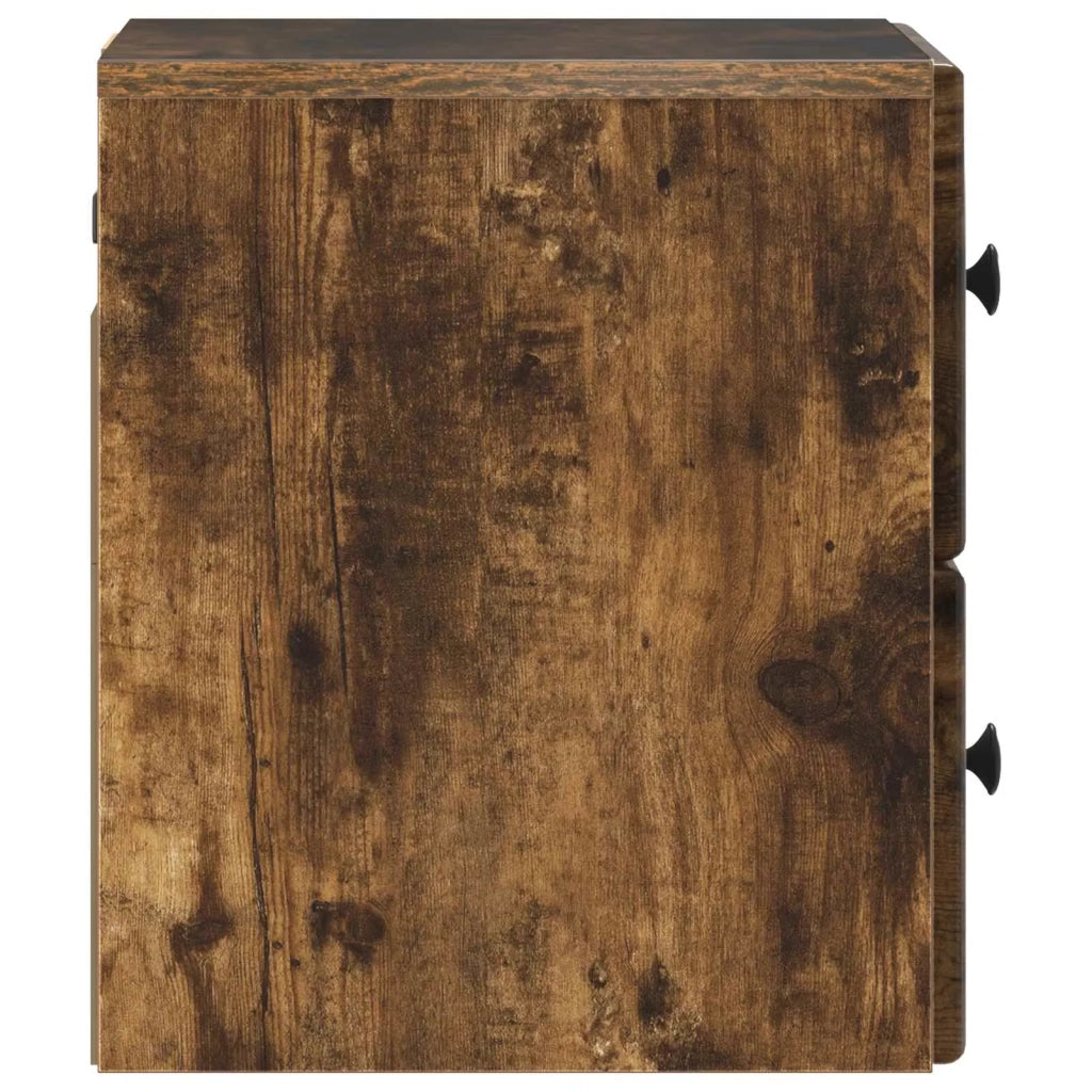 Mobiletto da notte a muro Rovere Fumo 34,5 x 33 x 40 cm 899155