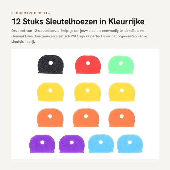 12 Set di Chiavi a Coda con Codici di Identificazione Colorati