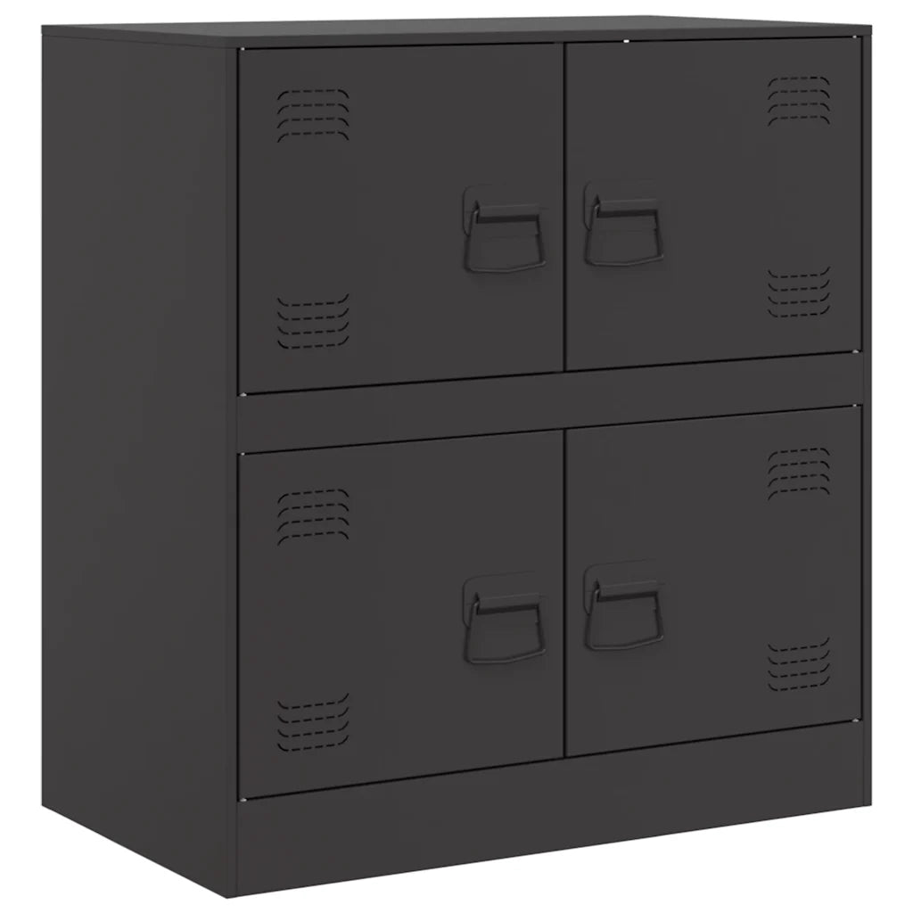 Credenza | Madia | Buffet da pranzo | Armadio da pranzo Nera 67x39x73 cm in Acciaio
