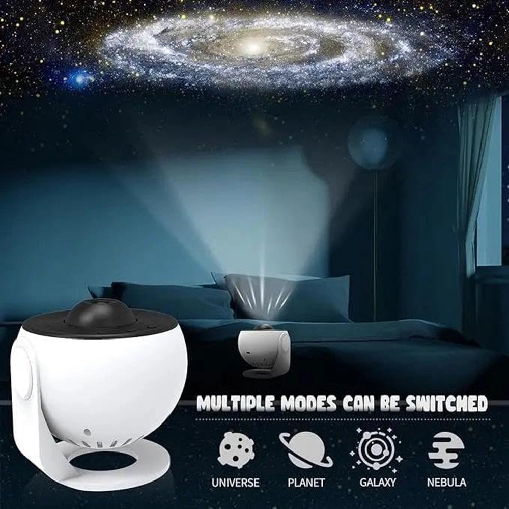 Trade Shop - Proiettore Cielo Stellato 12 Dischi Planetari Luce Notturna Led Galassia Camera Soffitto -