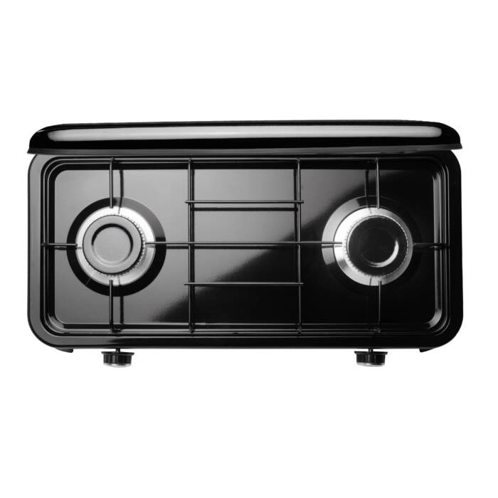 Fornello a gas doppio bruciatore portatile, 2 fuochi 103mm regolabili, potenza 4,4kW per campeggio e outdoor - SOGO
