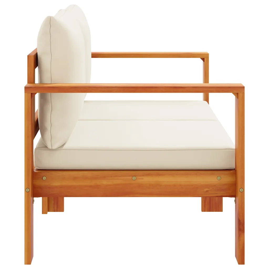 Divano da Giardino con Cuscini 2 Posti-Sofa da Giardino-Divano da esterno Legno Massello di Acacia 592588