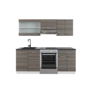 Vicco Cucina componibile Grigio prezioso/bianco 200 cm , PL Antracite