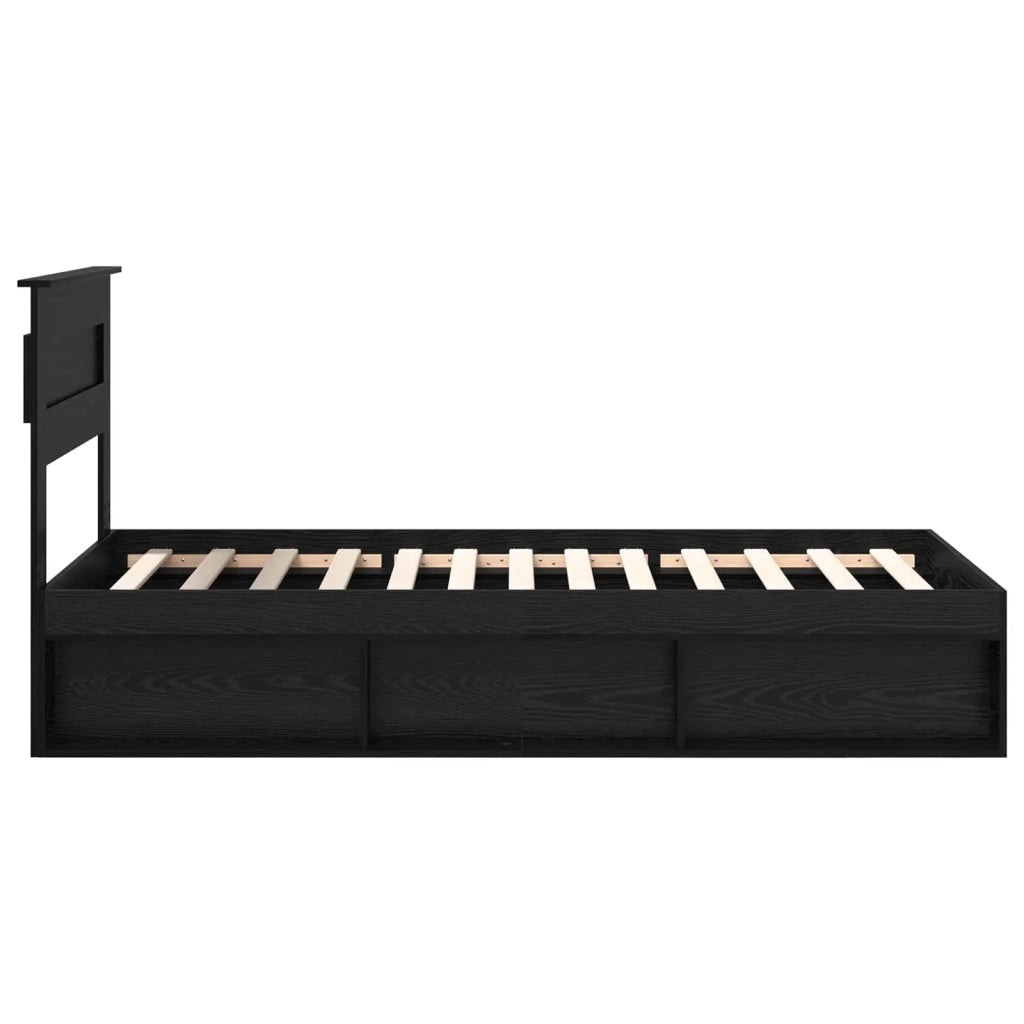 Struttura del letto Nero 100 x 200 cm Pino massello