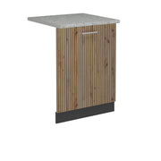 Pannello frontale della lavastoviglie R-Line Rovere artigianale/Antracite 60 cm, PL Marmo Vicco
