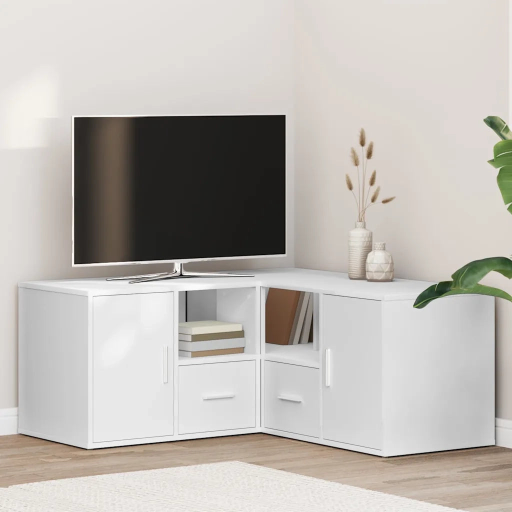 Mobile Angolare Bianco 160x40x45 cm in Truciolato 3307819