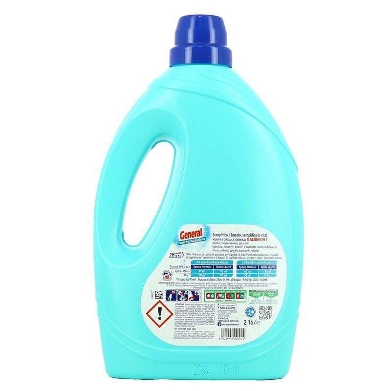 LIQUIDO LAVATRICE GENERAL 48 LAVAGGI 2,16LT IGIENE E FRESCHEZZA