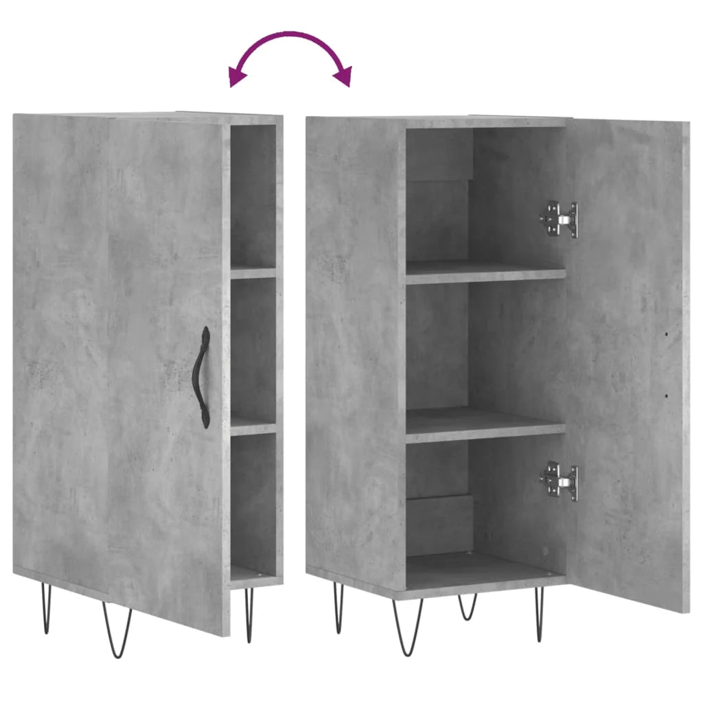 Buffet credenza cassettiera armadio mobile contenitore organizer per cucina soggiorno salotto 34,5 x 34 x 90 cm legno ingegnerizzato grigio 02_0031874