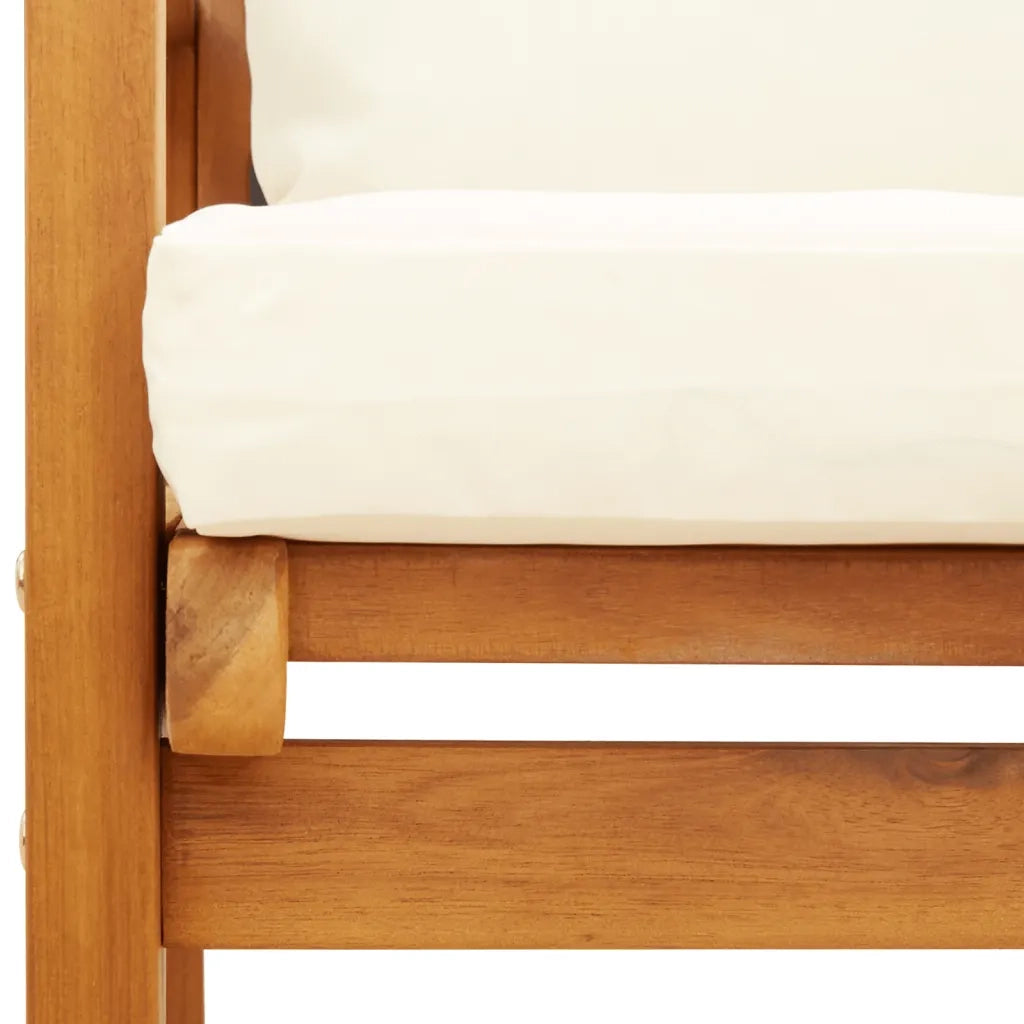 Salotto da Giardino-Set da giardino con Cuscino in Legno Massello di Acacia 830422
