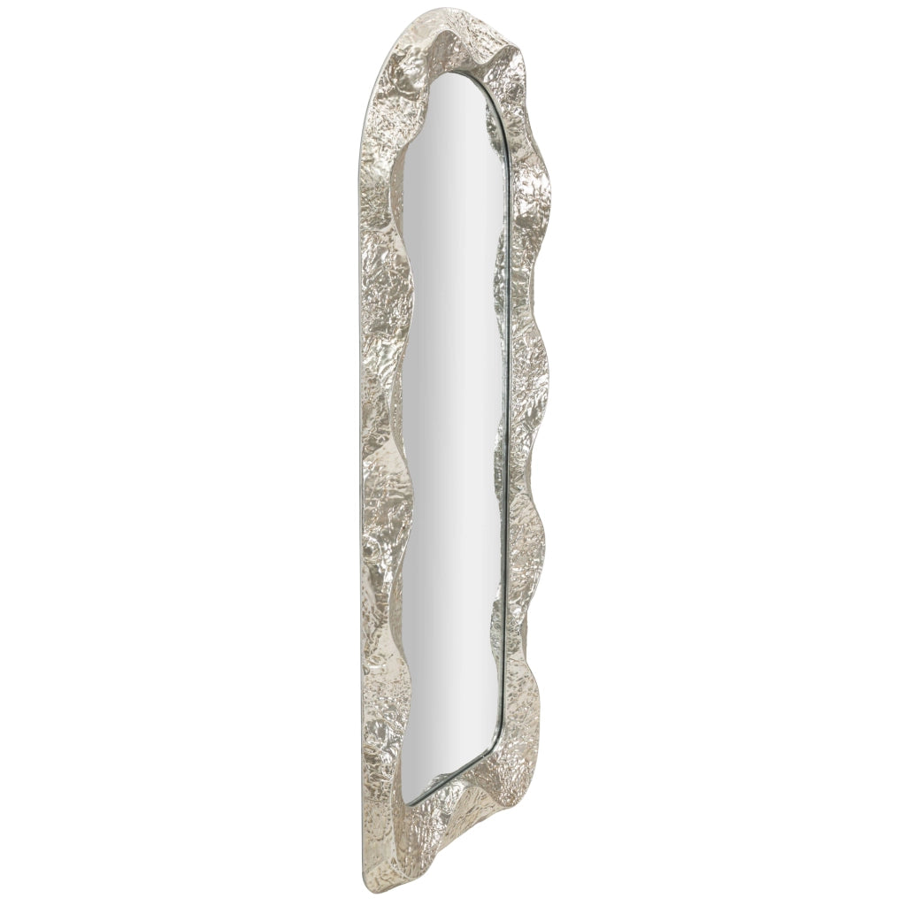 Dadava, Specchio Cornice Effetto Materico, 61x160h cm Argento