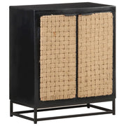 Buffet credenza cassettiera armadio mobile contenitore organizer per cucina soggiorno salotto 60 x 35 x 70 cm legno massello di mango nero 02_0029622