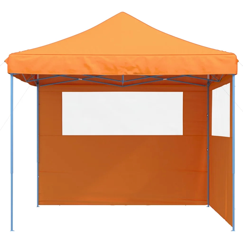 Tendone per Feste Pieghevole Pop-Up con 2 Pareti Arancione