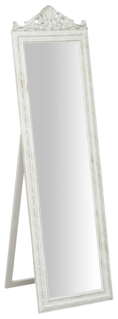 Biscottini Specchiera da terra finitura bianco anticato CON GRECA L40xPR3xH140 struttura