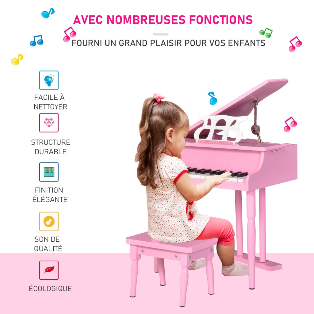 Piano per Bambini ¨C zephmum ¨C MDF Rosa