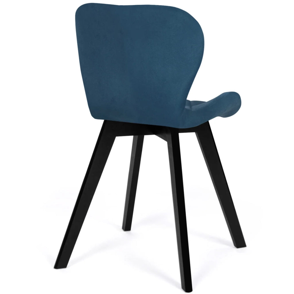 IDMarket - Set di 6 sedie ROBINE in velluto misto blu x2, grigio scuro x2, grigio chiaro e giallo