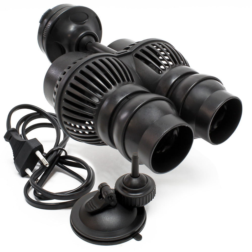 JVP-202AB Pompa di movimento doppia per acquari 12000l/h 24W con supporto a magnete