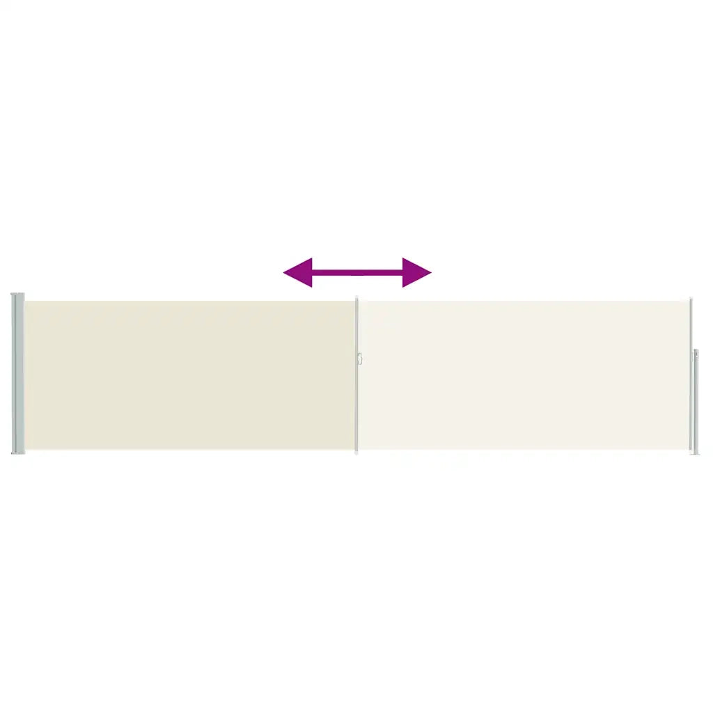 Tenda Laterale Retrattile per Patio 120x500 cm Crema