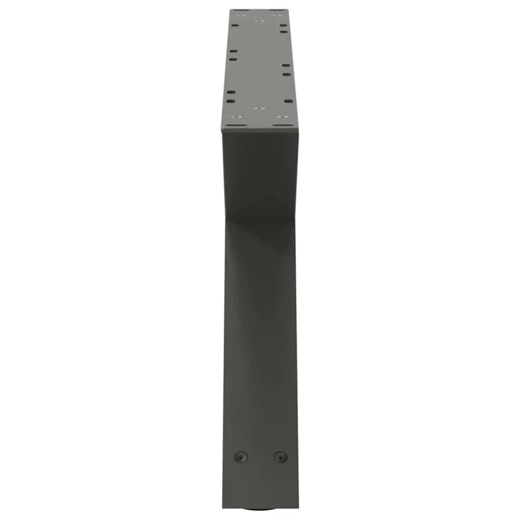 Set di 2 gambe moderne regolabili per tavolino da caffè 70 x 31 cm in acciaio verniciato a polvere antracite 02_0056980