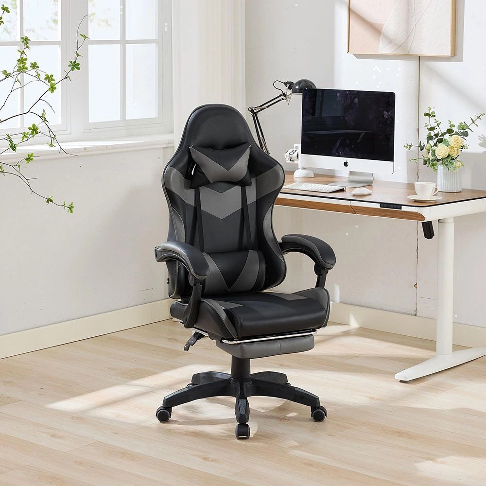 Sedia da gaming ergonomica girevole 360¡ã - Xylo - Regolabile con poggiapiedi, poggiatesta e supporto lombare