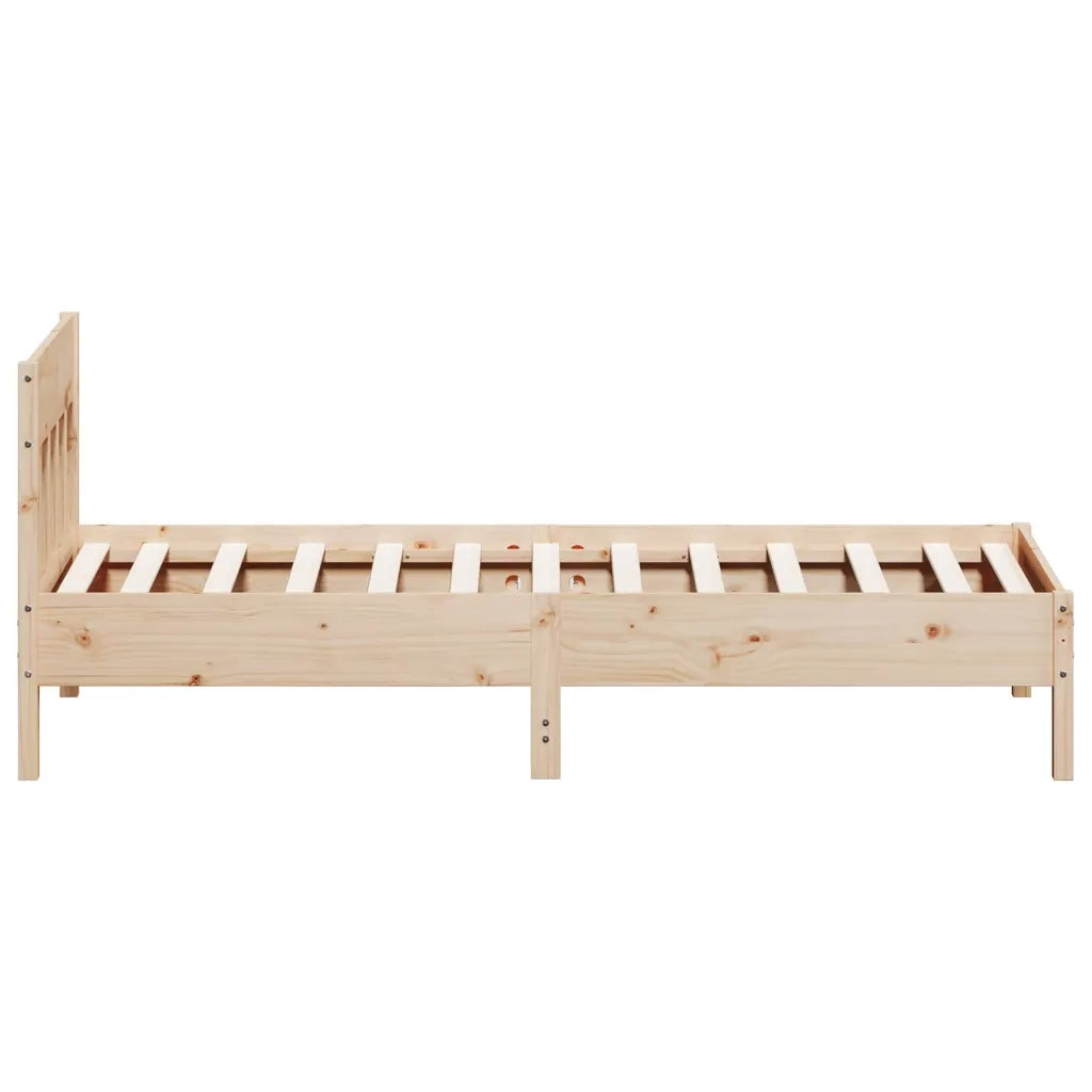 Letto senza Materasso 75x190 cm in Legno Massello Pino