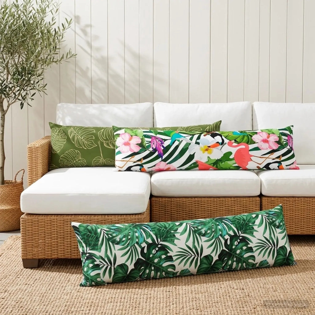 Federa 2 pcs HEERLEN Design a foglia 40 x 145 cm Poliestere 908974