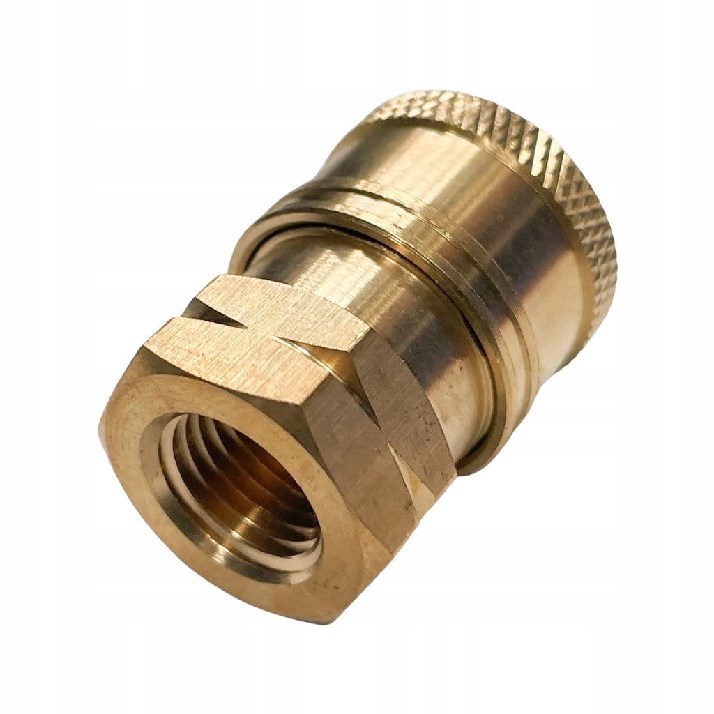 Adattatore Raccordo Rapido 3/8" – Filettatura Interna 3/8" | Ottone | 220 Bar | 40 l/min | Per Idropulitrici e Tubi