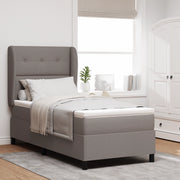 Letto a rete con materasso Tortora 100x200 cm Tessuto