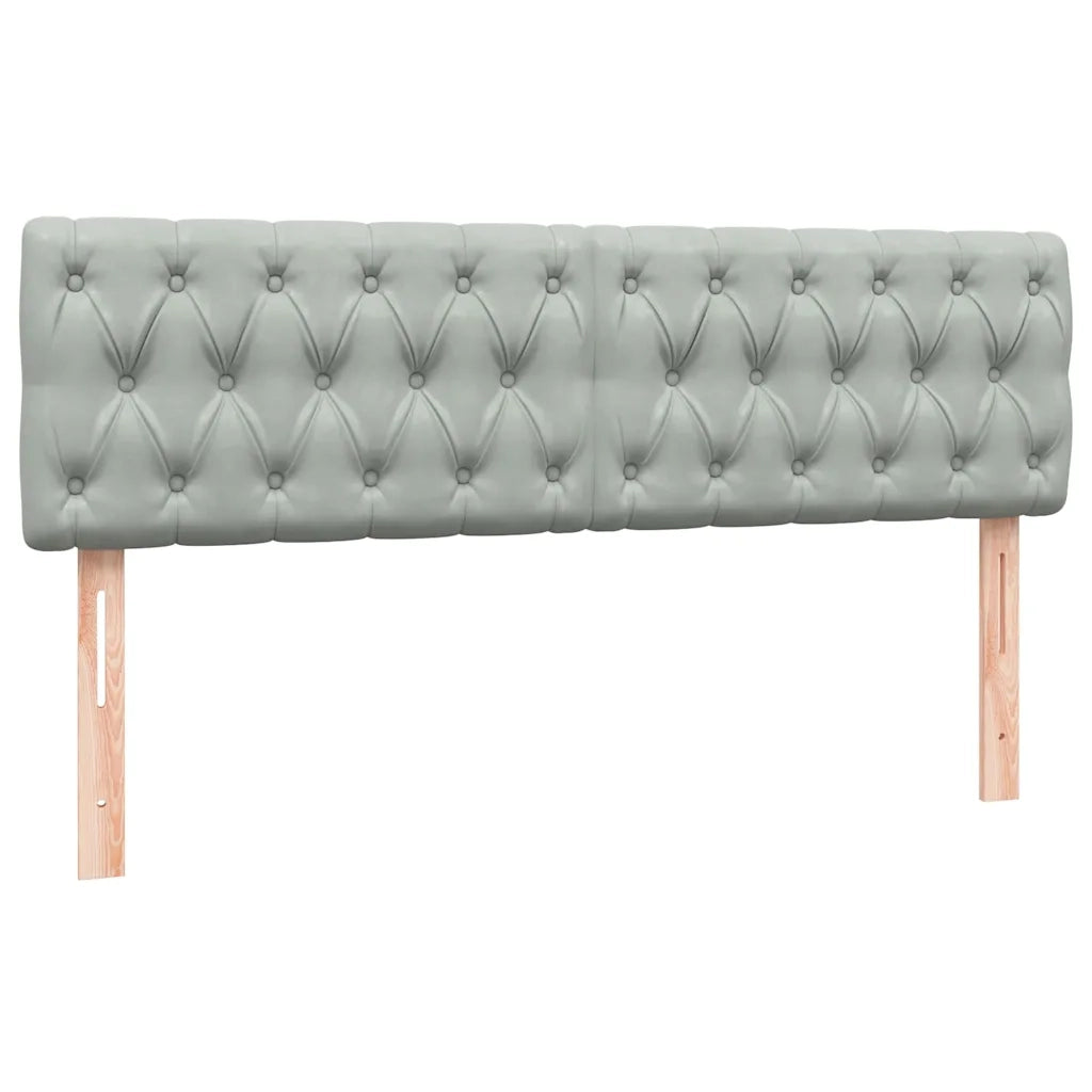 Giroletto a Molle con Materasso Grigio Chiaro 160x220cm Velluto