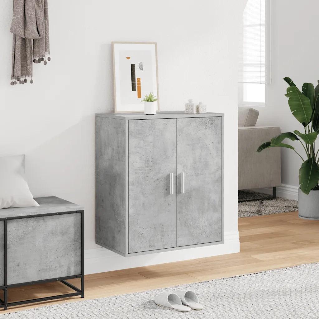 Scarpiera Grigio Cemento 60x35x70 cm in Truciolato 808922