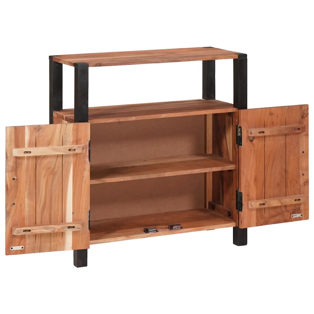 vidaXL Credenza Marrone 70 x 30 x 75 cm Legno massello di acacia