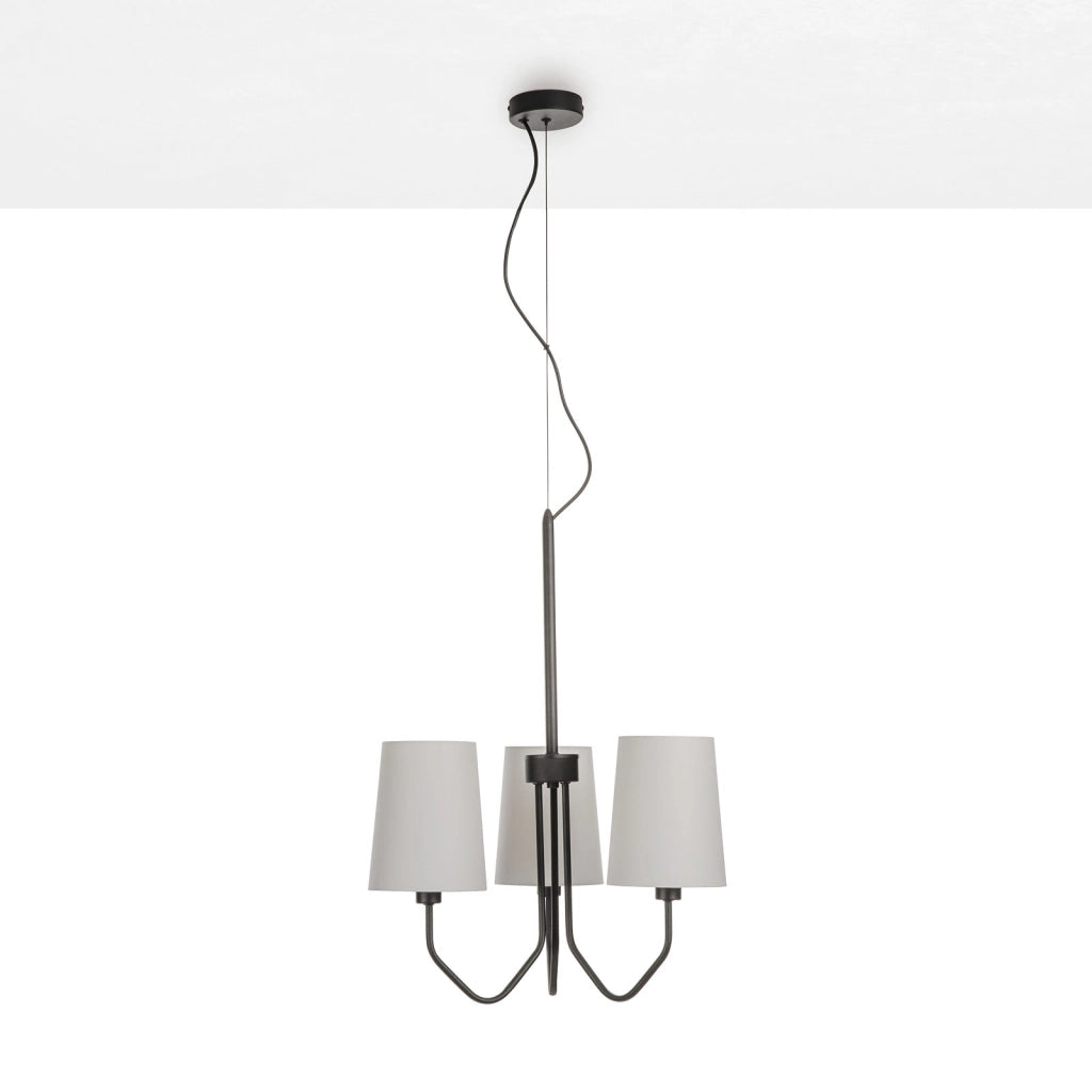 Lampadario 3L ALVAR nero