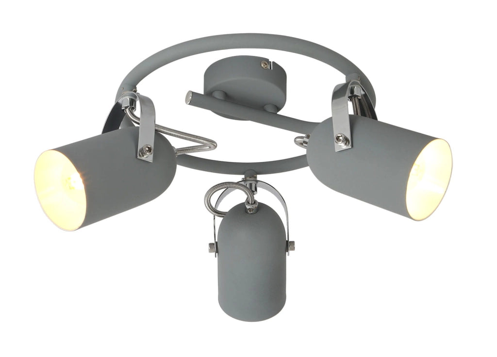 Candellux plafoniera GRAY 98-66497 grigia Ø42cm 3xE14 metallo