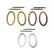 Trade Shop - 2 Anelli Anello Fermaglio Design Moderno 16.5x9.5cm Fermatenda Raccogli Tende -