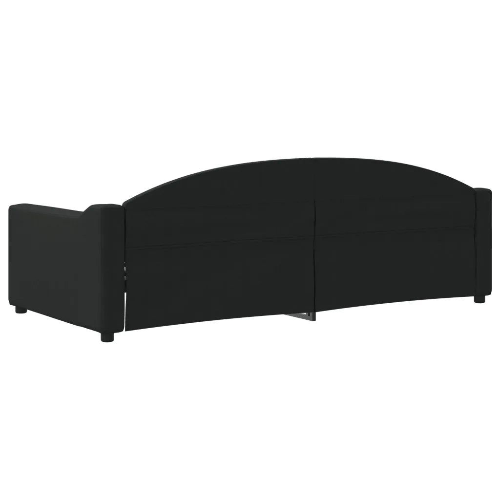 Letto da Giorno Nero 90x200 cm in Tessuto 354185