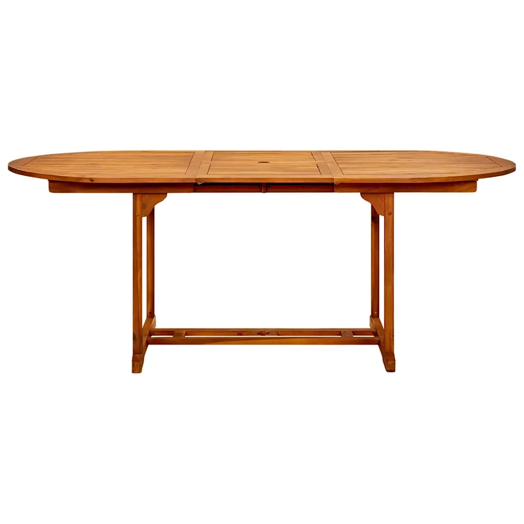 Set Pranzo da Giardino 7 pz Beige Polipropilene/ Legno Massello 3281723