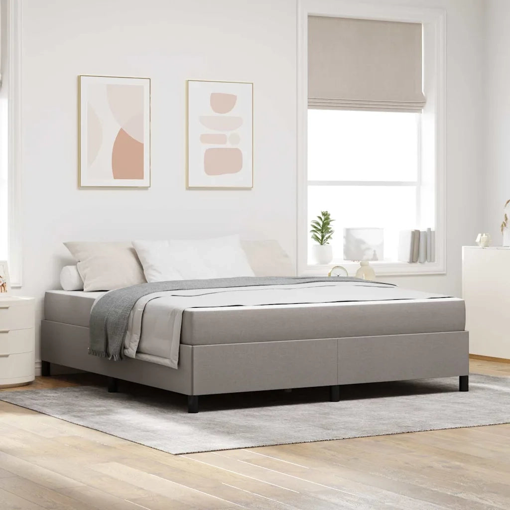 vidaXL Letto a molle Tortora e Nero 180 x 200 cm