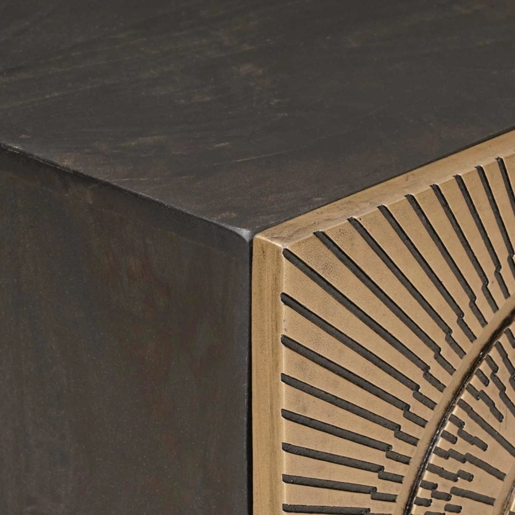Mobile TV con cassetto con lo scaffale Ottone 105 x 30 x 50 cm