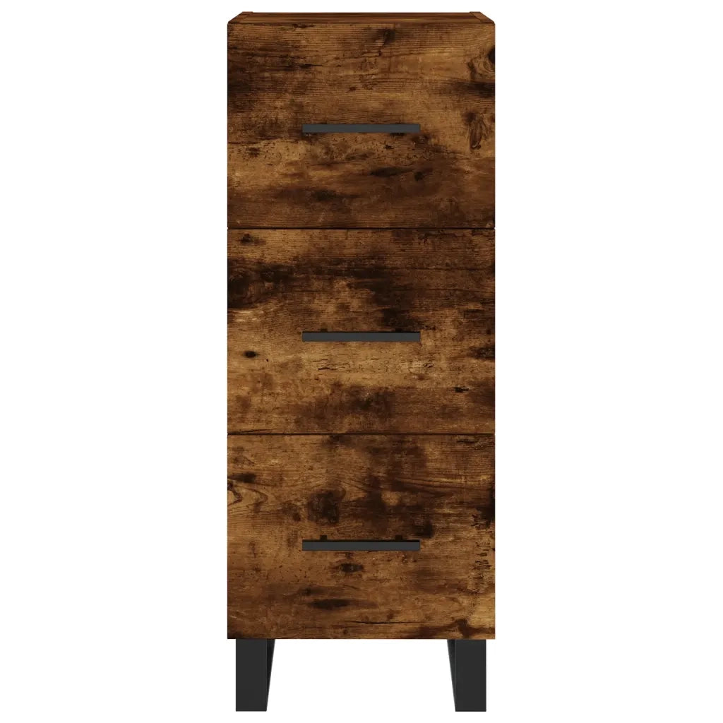 Credenza Rovere Fumo 34,5x34x90 cm in Legno Multistrato 828633
