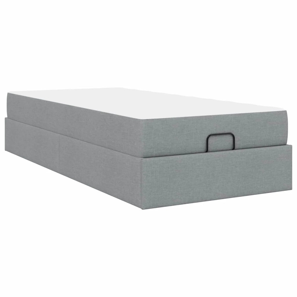 Struttura letto con materasso 2 pcs Grigio chiaro Tessuto 3399459