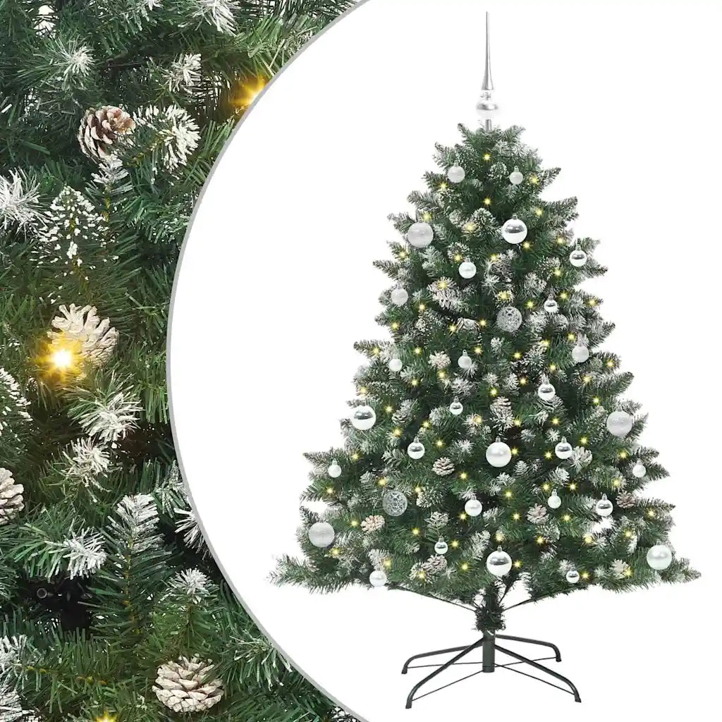 Albero di Natale artificiale con 150 LED Verde 150 cm 3395226