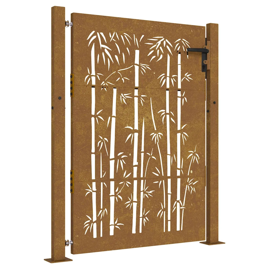 Cancello da Giardino 105x130 cm in Acciaio Corten Design BambÃ¹