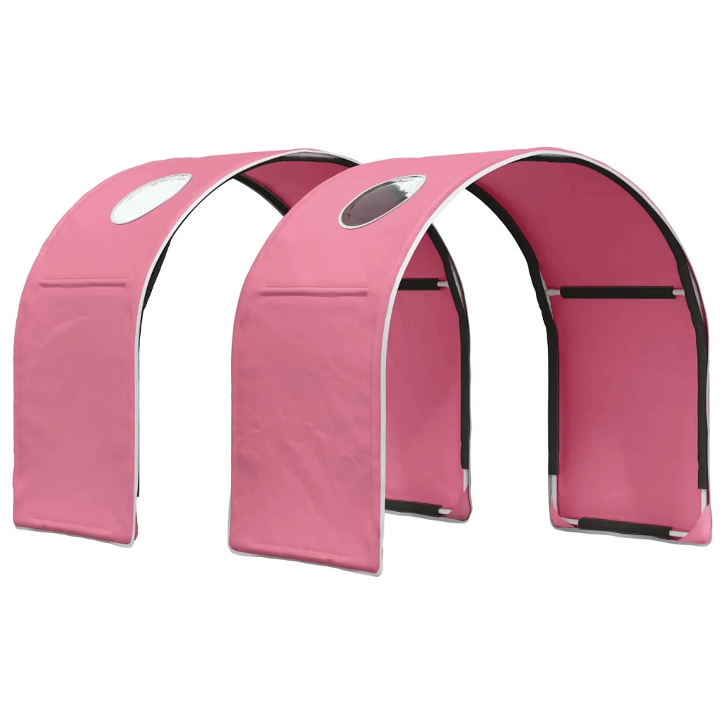 Letto con Tunnel 4 pcs Bianco e Rosa Legno ingegnerizzato 3423500